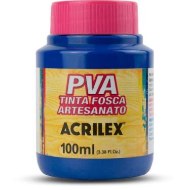 Imagem de Tinta PVA 100ML Azul Turquesa Pacote com 6 - Acrilex