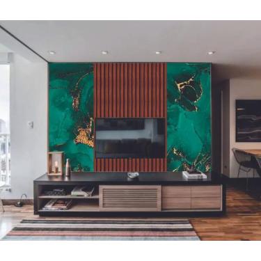 Imagem de Papel de Parede  Marmore e Ripado Tedencia  (folha med. 90x300 cm) - D