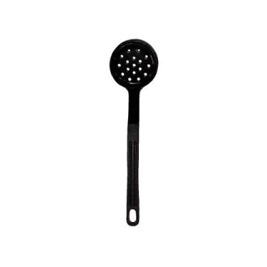 Imagem de Escumadeira Talher Em Nylon Cozinha Utensílio Preto 28Cm - Talheres Ju