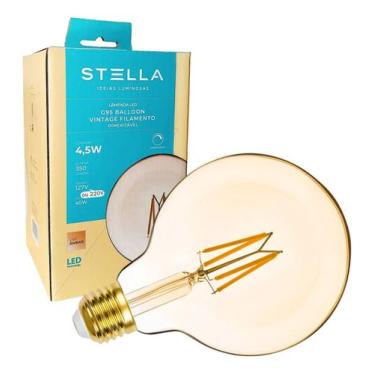 Imagem de Lâmpada Led Filamento Balloon 127v 4,5w Dimerizável Ambar - STELLA