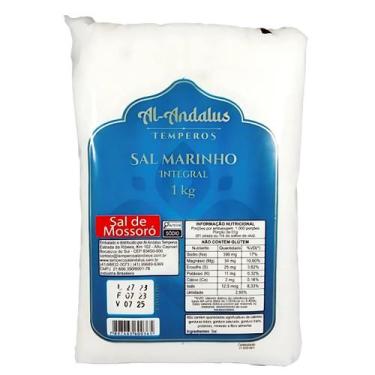 Imagem de Sal marinho integral de mossoró al-andalus 1kg rico minerais