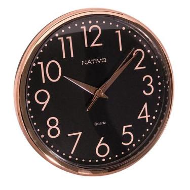 Imagem de Relogio De Parede Rose Gold e Preto Nativo Relogios - 95400