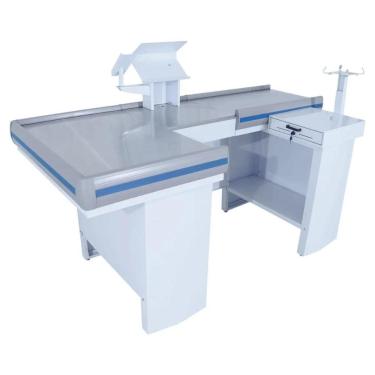 Imagem de Caixa de Supermercado Com Furação Para Balança 2,00m Checkout Bilateral Kit Automação Innal