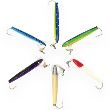 Imagem de Plugues de cedro rígido de 10 cm – 6 peças com bolsa de isca