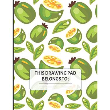 Imagem de This Drawing Pad Belongs to: Drawing Pad & Sketchbook for Drawing Practice - Sketch Book for Kids - Great Art Supplies and Sketch Book Gifts for Boys and Girls - Cute Feijoa Pattern