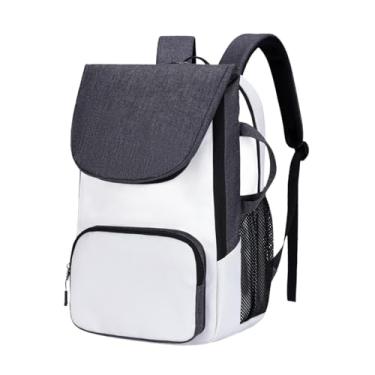 Imagem de Tachiuwa Mochila para raquete de tênis, bolsa de badminton, fácil de transportar, mochila para raquete de tênis, bolsa esportiva para raquete, Branco