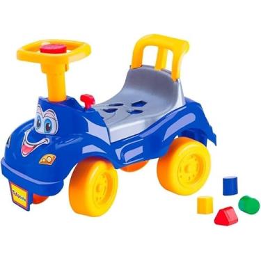 Imagem de Totokinha Carrinho Andador Triciclo Infantil Azul Diversão Segurança Estímulo ao Primeiro Passo