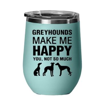 Imagem de Copo de vinho para galgos, presente de galgos, copo de vinho de aço inoxidável, presentes para ele, para ela, para meninos, para meninas, aniversário, ideia de presente de Natal (azul-petróleo)