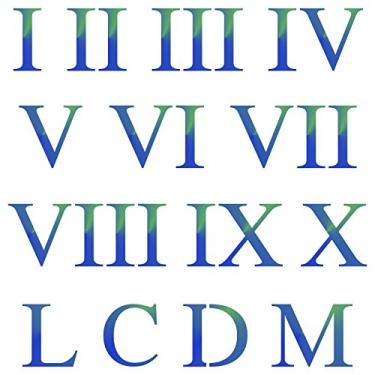 Imagem de Estêncil numeral romano, 11,4 x 11,4 cm - (1,9 cm) palavras e citações