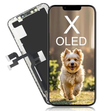 Imagem de XLX Kit de substituição de tela OLED para iPhone X, tela sensível ao toque 3D de 5,8 polegadas, com adesivo à prova d'água para iPhone X/10 A1865, A1901, A1902, A1903 (sem kit de ferramentas)