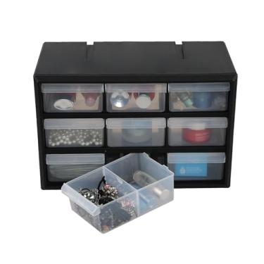 Imagem de Yesdate Armário de Armazenamento Gaveta com 9 Gavetas de Plástico Transparente e Duráve...
