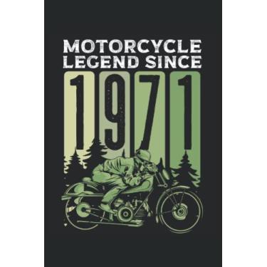 Imagem de Motorcycle legend since 1971: Dot Grid Jounal ToDo Exercise Book or Diary 6" x 9" (15.24 x 22.86 cm) 120 pages