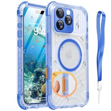 Imagem de Haireca Capa à prova d'água para iPhone 16 Pro, [lente e protetor de tela embutidos] [IP68 debaixo d'água] [à prova de choque militar de 15 pés], capa de telefone com proteção total traseira fosca