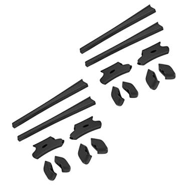 Imagem de SAUCER Kit de borracha para substituição de peças de nariz e mangas de têmpora para Oakley Flak Jacket | Flak Jacket XLJ Óculos de sol - Preto + Preto