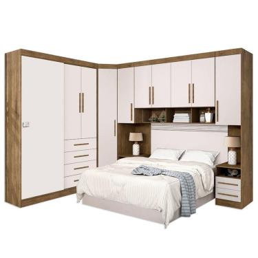 Imagem de Dormitório Completo Georgia J&a Para Cama Box 1,58m Casal Jequit/Off White