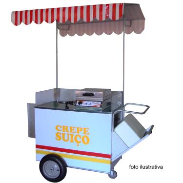 Imagem de Carrinho de crepe suíço com rodas pneumática Mod 4235 -Sem maquina