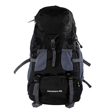 Imagem de Mochila à Prova de água de 50L, Mochila de Ciclismo de Ciclismo para Camping para Escalar Caminhadas (Preto)