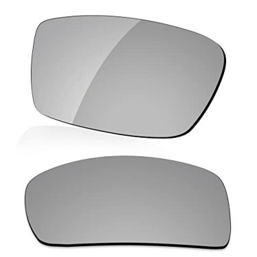 Imagem de LenzReborn Lente polarizada de substituição para óculos de sol RayBan RB4075 61 mm - cinza prateado - espelhado polarizado