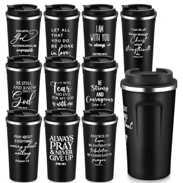Imagem de Meanplan Conjunto de 10 copos de presente cristão versículo bíblico copo a granel 482 g presentes religiosos caneca cristã inspiradora a granel para mulheres homens pastor esposa appreciação presente