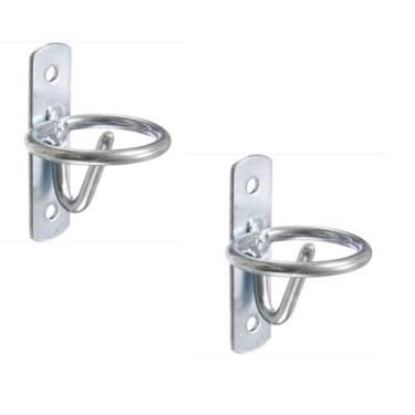 Imagem de Gancho Parede Aço Inox Cavalos Equinos Pendurar Cabresto - vet