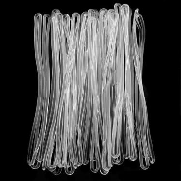 Imagem de CChiai 30 peças de cordão de PVC transparente anel de bagagem de viagem de plástico 15 cm etiqueta com nome de PVC anel de crachá de identificação anel de etiqueta para bolsa de roupas, guarda-chuva,