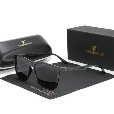 Imagem de Óculos de sol moldura de alumínio Kingseven classico 7186, Preto