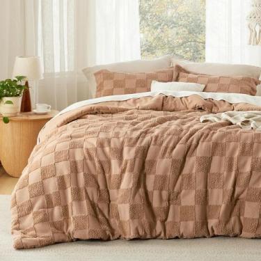 Imagem de Conjunto de Edredom Bedsure King Size Taupe - Estilo Boho 3 Peças