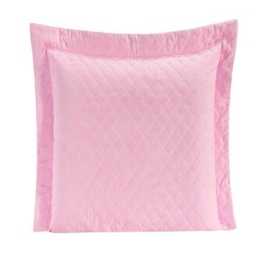 Imagem de Porta Travesseiro Requinte Liso Rosa Enxovais Aquarela, Rosa