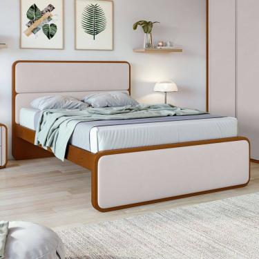 Imagem de Cama Casal Queen 160cm Loop Frassino/Bege
