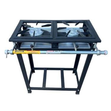 Imagem de Fogão 2 Bocas Caulim IRON Industrial Alta Pressão Profissional - SEVEF