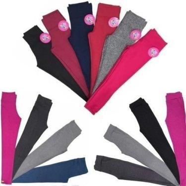 Imagem de 3 Calças Legging Leg Infantil Juvenil Menina Linha Premium - Paraíso d