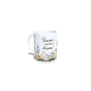 Imagem de Caneca de cerâmica personalizada de páscoa com temos alegres e encantadores (Espalhar doçura)
