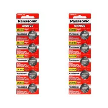 Imagem de Kit 10 Cartelas Baterias Panasonic CR2025 3V 50 unidades - Yellow Cell