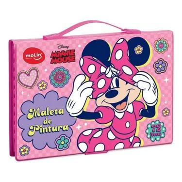 Imagem de Estojo Maleta de Pintura Infantil Minnie 72 Peças Laço Rosa - Molin