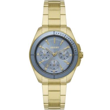 Imagem de Relógio ORIENT feminino analógico dourado azul FGSSM095 A1KX