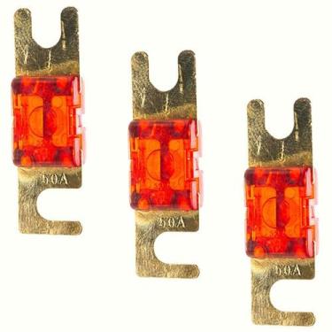 Imagem de Kit Com 3 Unidades Do Fusível Midi Mini Faca Modelo Anl Ouro Banhado D