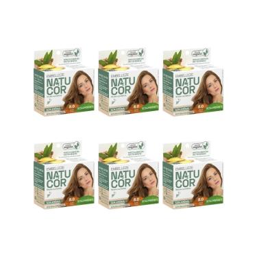 Imagem de Coloraçao Natucor 8.0 Louro Claro-Kit C/6Un