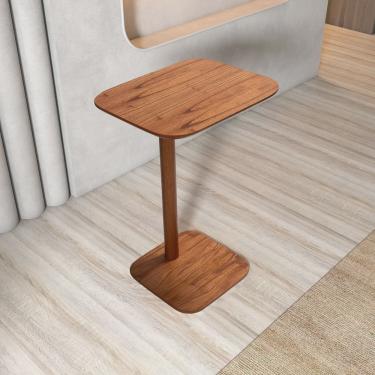 Imagem de Mesa de Apoio para Sofá de Madeira Maciça e Verniz Dália Living Outdoor Expresso Móveis Imbuia