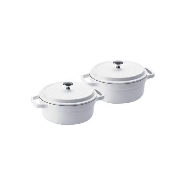 Imagem de Kit Conjunto Caçarola Hercules Revestimento Ceramico Indução Branca 3L + 3L