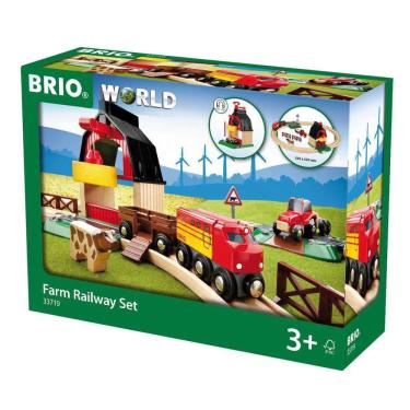 Imagem de Conjunto de trem de brinquedo brio Farm Railway 33719 para crianças a partir de 3 anos