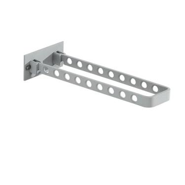 Imagem de Acessórios de banheiro de alumínio, porta-toalhas preto, anel de toalha, suporte para secador de cabelo, suporte de papel higiênico de parede, cesta de sabão, prata