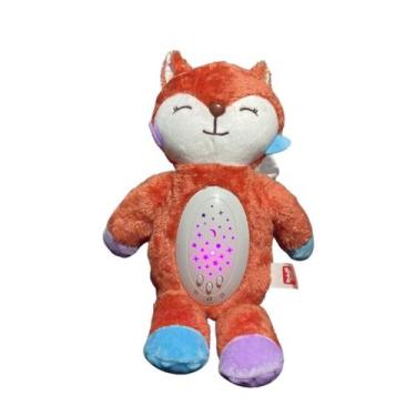 Imagem de Brinquedo De Ninar Pelúcia Projetora Raposa C/ Luz E Som - HK Brinqued