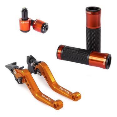Imagem de Manete Manopla Peso Cb300r Cbx200 Strada Cbx250 - Stark Race, Laranja