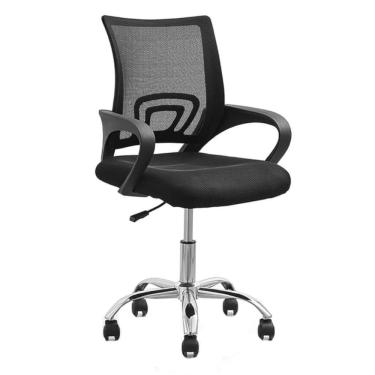Imagem de Cadeira Escritório Giratória Santiago sintético Rivatti Preta