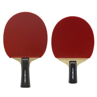 Imagem de Raquetes de tênis de mesa de ping pong, raquete de tênis de mesa duplex 6 estrelas, conjunto de 2 raquetes de tênis de mesa com 3 bolas