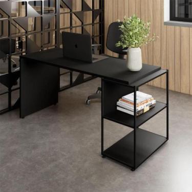 Imagem de Escrivaninha Escritório com Estante Baixa 3 Prateleiras F5 - F5 Office