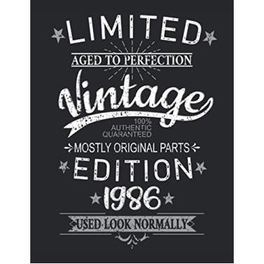 Imagem de 35th Birthday Limited 35 Years Edition 1986 Graphic Deko Vintage: PUZZLEBOOK - Funny retro birthday present, present idea - A4 (8. 5x11) - 101 pages - ... sketch, planner, birthday, vintage, saying