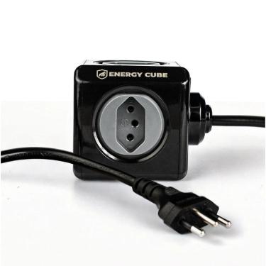 Imagem de Adaptador carregador Energy Cube Bivolt Filtro de Linha Multiplicador de Tomadas 10A com Proteção de Sobretensão, tipo c / usb a