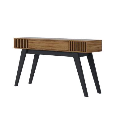 Imagem de Aparador de Sala Pé em Madeira Maciça 136cm Laisa Noce Milano C04 - D`Rossi