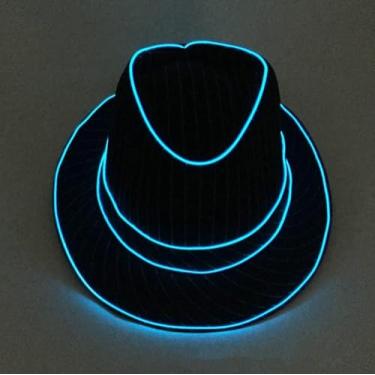 Imagem de Chapéu De Festa Led, Led Disco Top Hat Unisex Piscando Led Chapéu Jazz Chapéus Para Homens Mulheres Traje De Festa, Blue,purple
